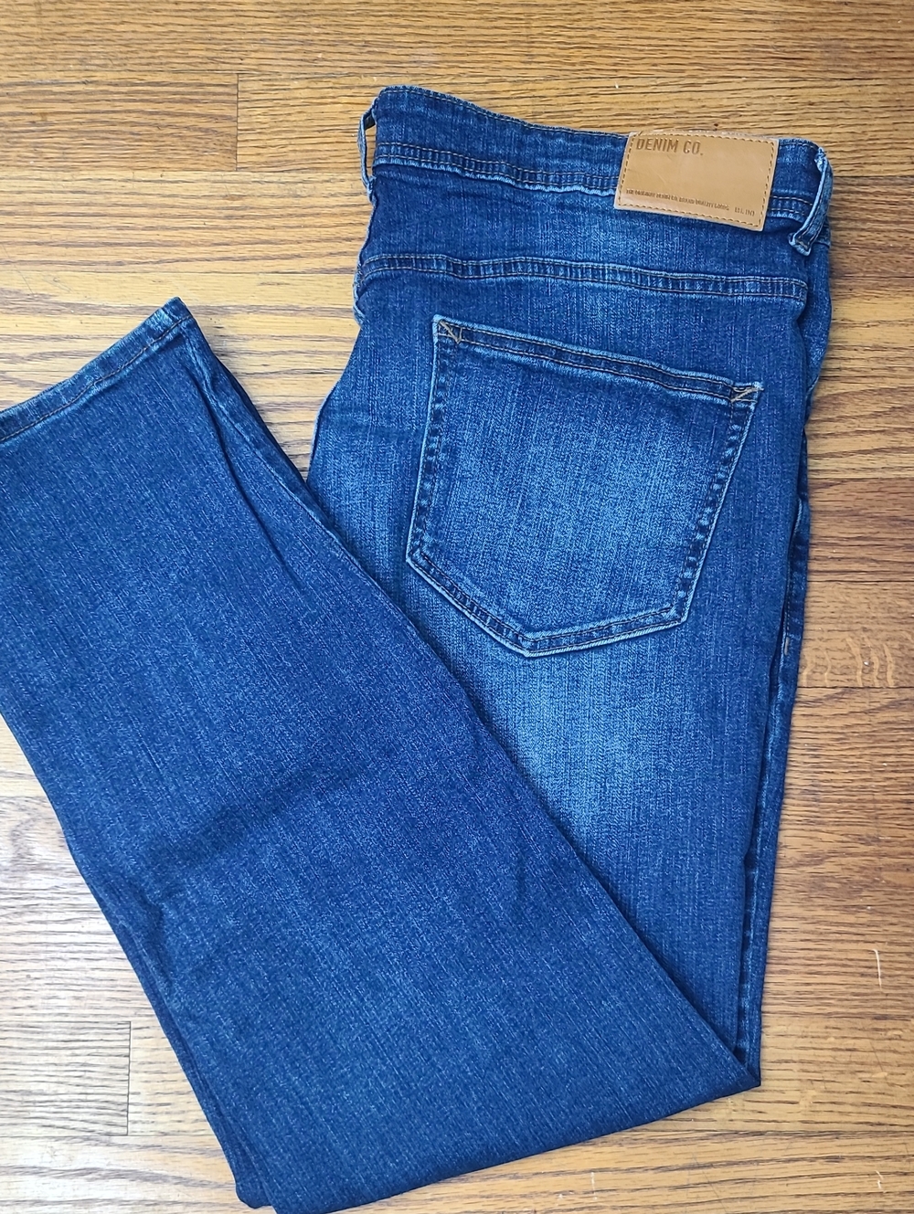 Denim&Co Men's Slim Straight Blue Jeans